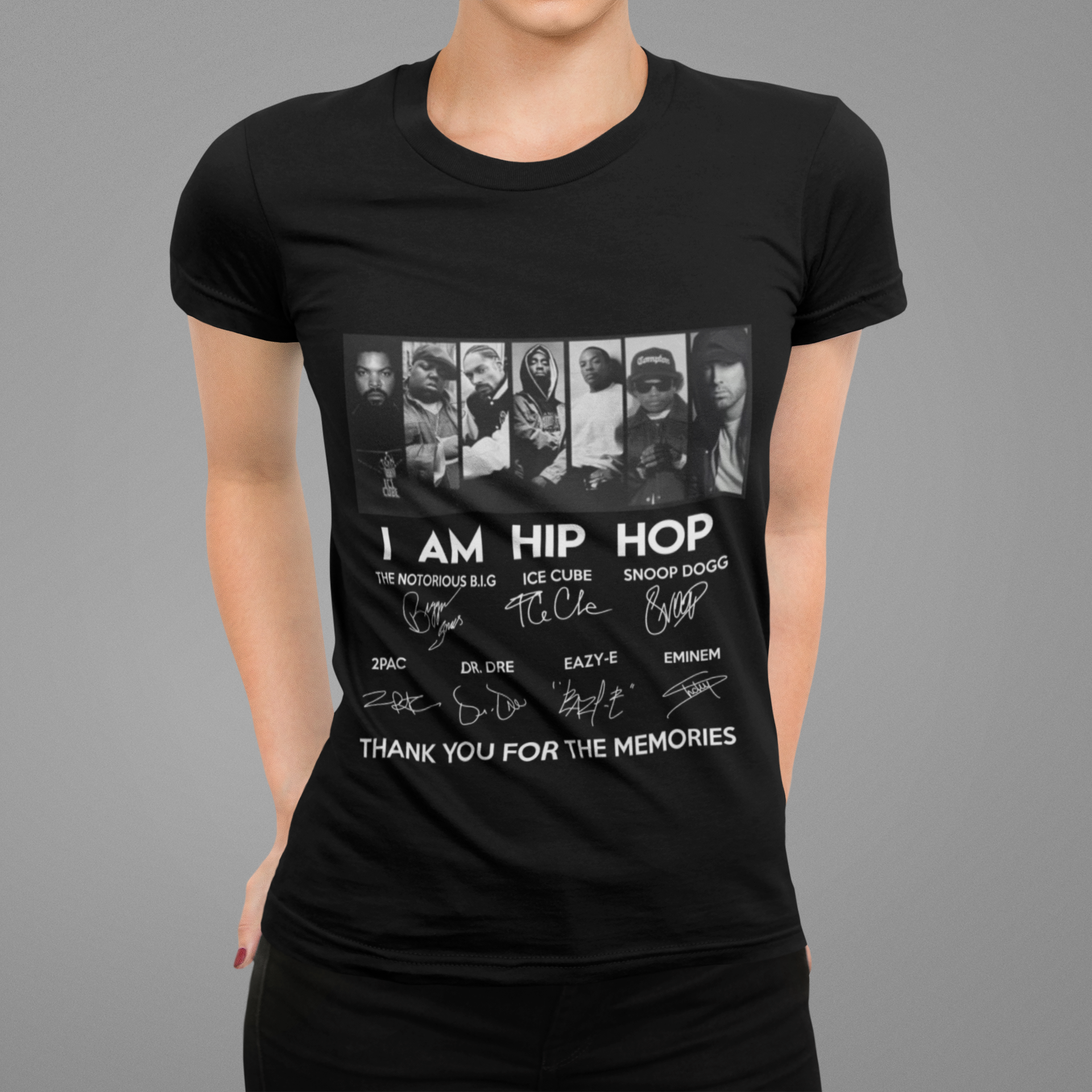 I am Hip Hop B.I.G Snoop Dogg 2Pac Eminem thank you for the memories shirt