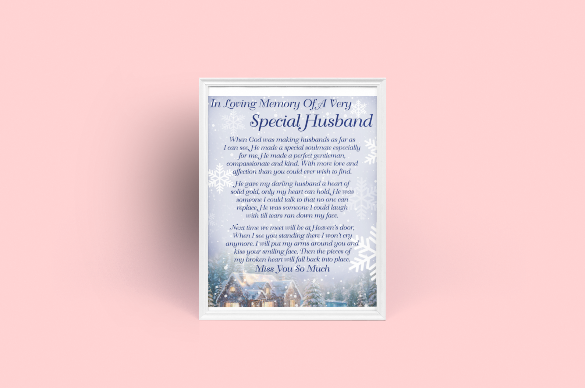 In loving memory of a very special husband canvas