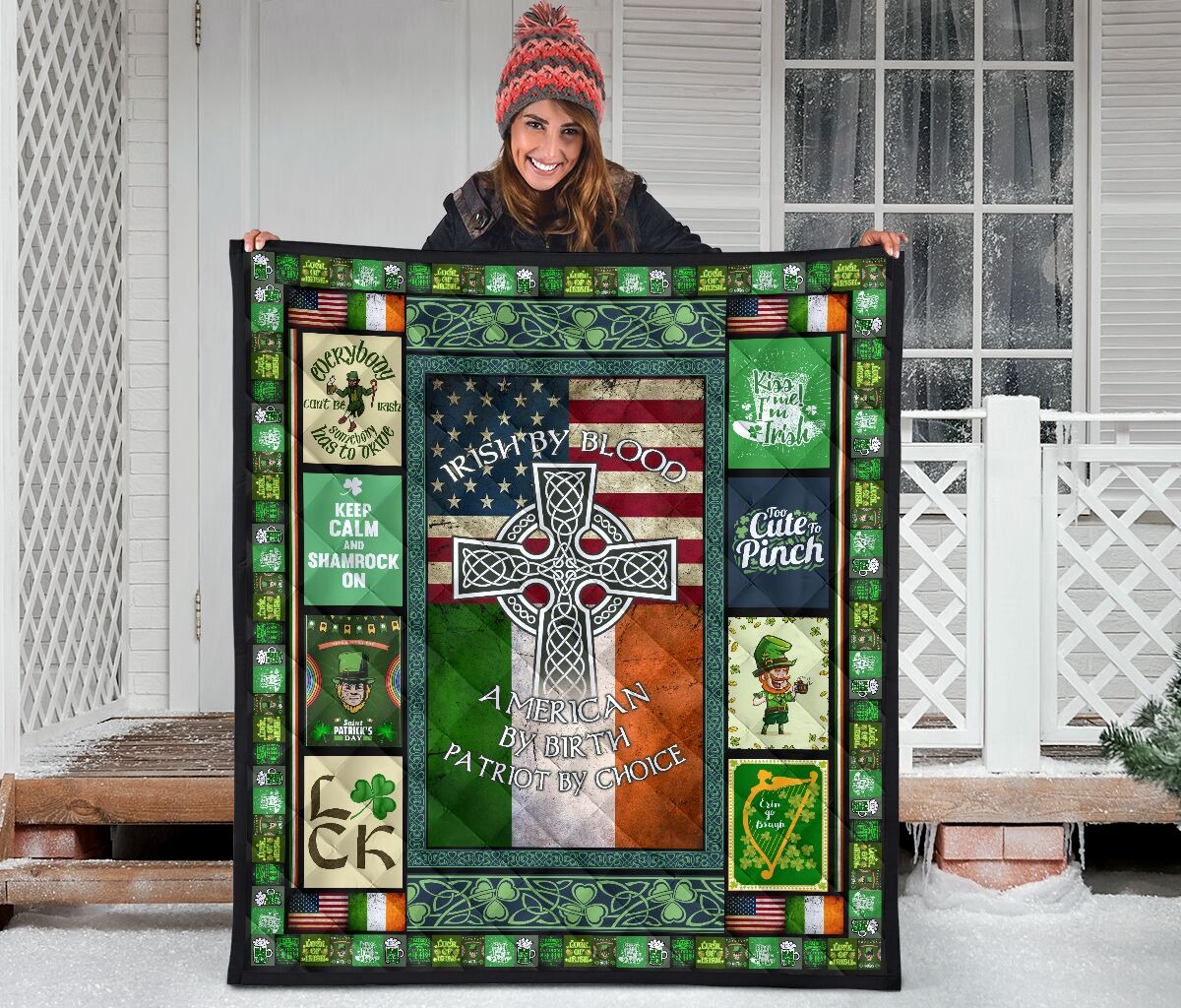 Irish by blood American by birth cool blanket