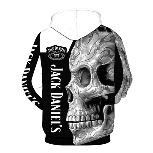 Jack Daniel’s Skull Full Over Print 3d Hoodie-back
