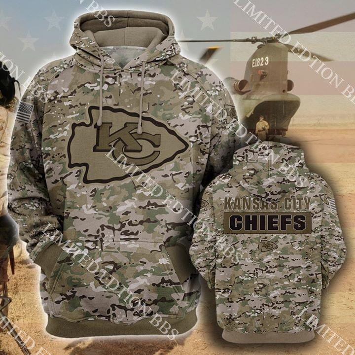 Kansas City Chief camouflage 3d hoodie
