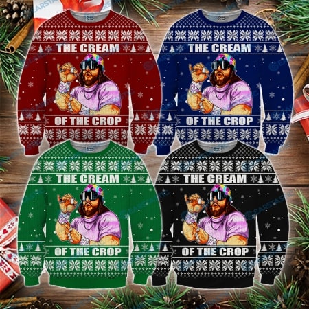 Macho man randy savage the cream of the crop ugly christmas sweater - maria