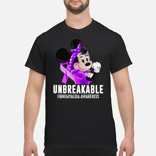 Mickey Mouse Unbreakable Fibromyalgia Awareness shirt classic men's t-shirt