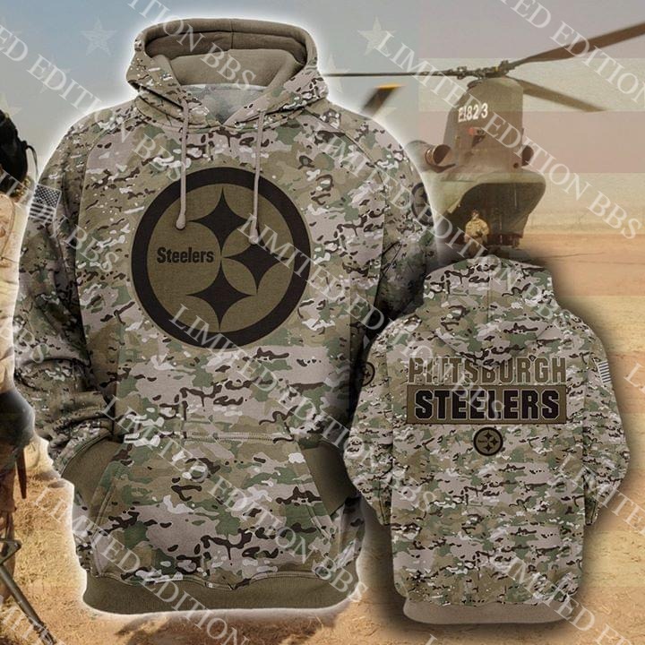 Pittsburgh Steelers camouflage 3d hoodie