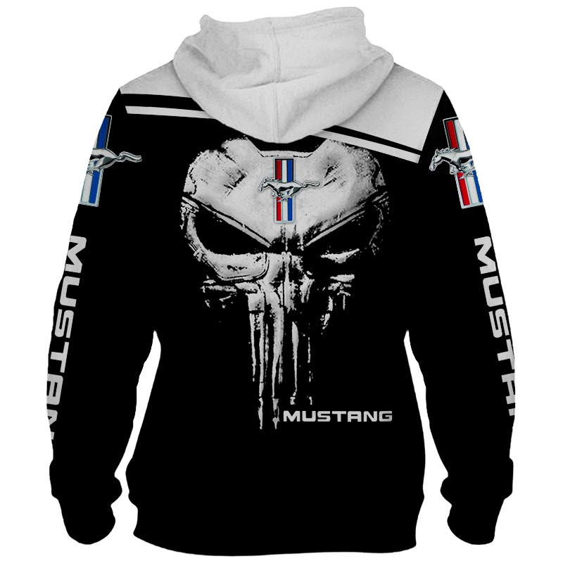 Punisher skull Ford Mustang 3d hoodies