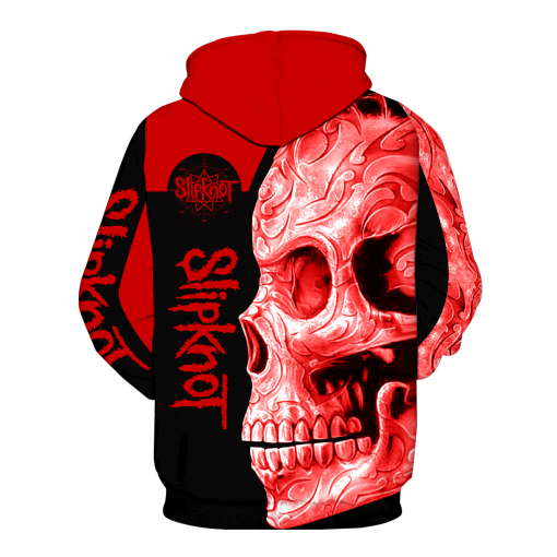 Slipknot Band Skull Full Over Printd 3d Hoodie-back