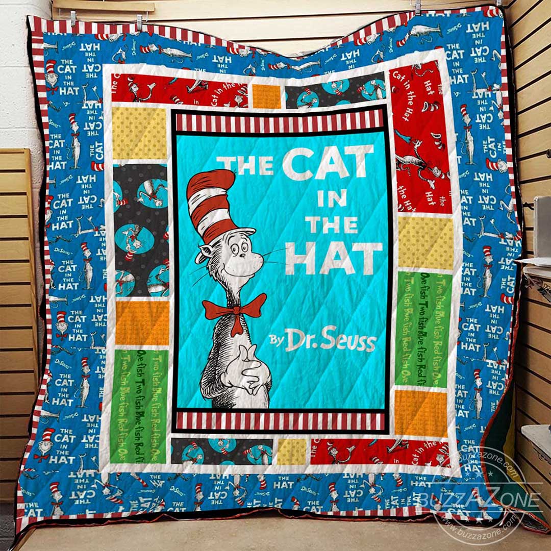 The cat in the hat dr seuss quilt 2
