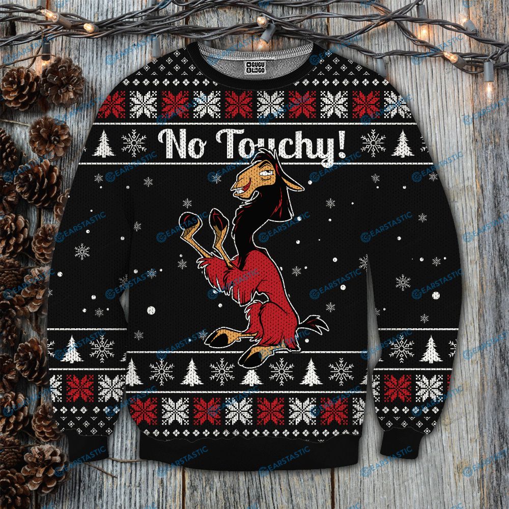 The emperor’s new groove no touchy ugly christmas sweater – maria