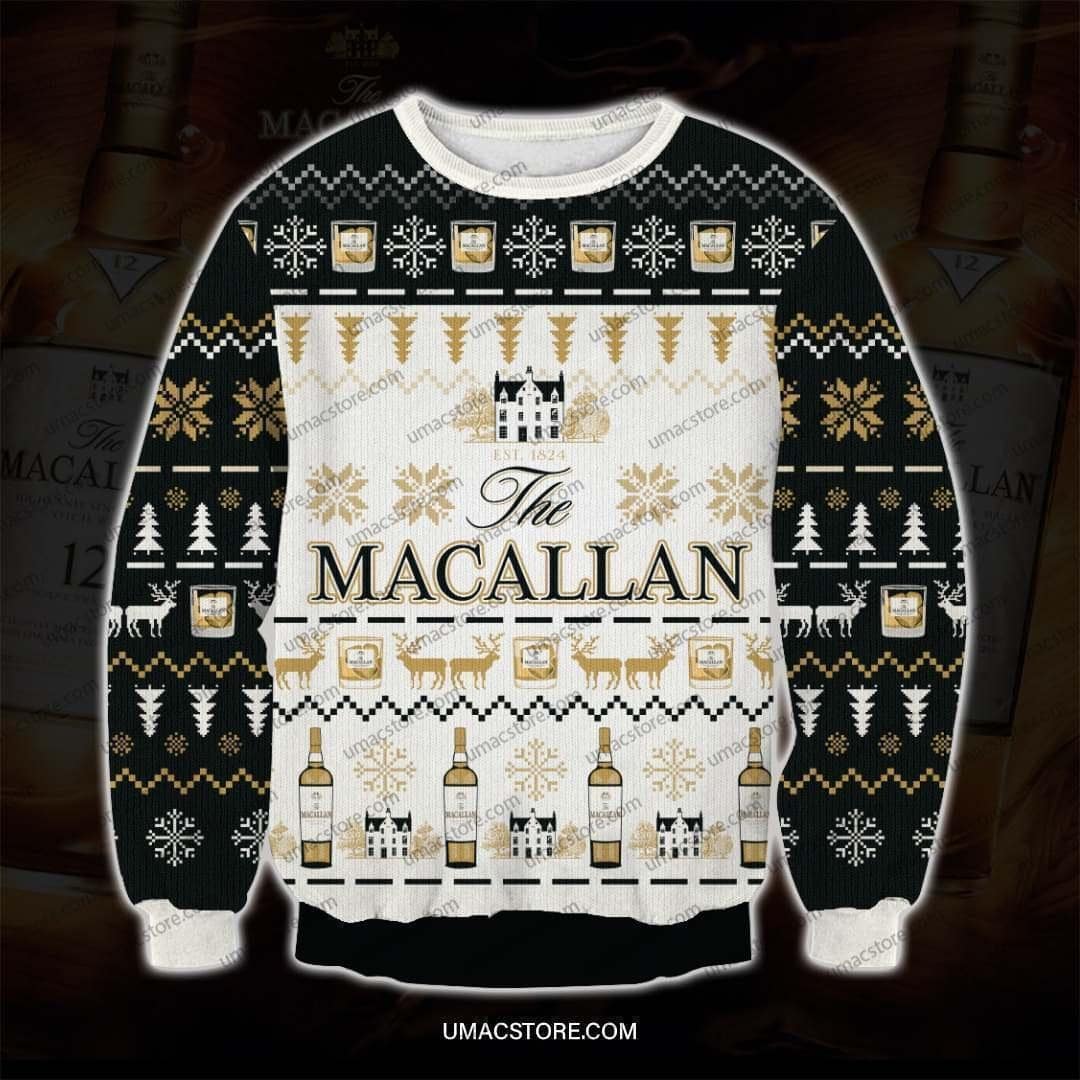 The macallan full printing ugly christmas sweater – maria