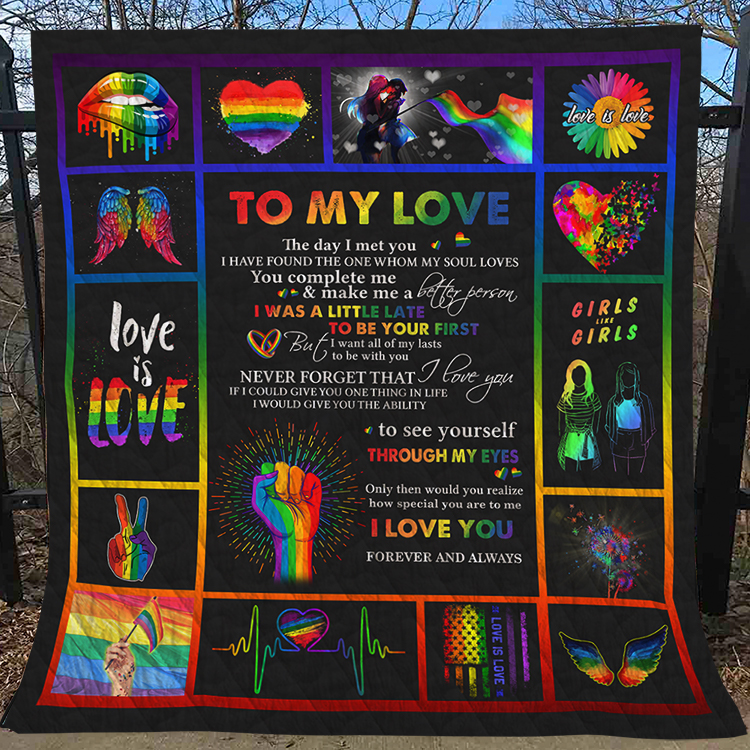 To my love the day i met you lgbt quilt - maria