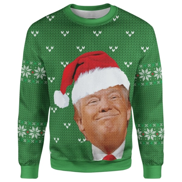 Trump smirking christmas full printing sweater 1