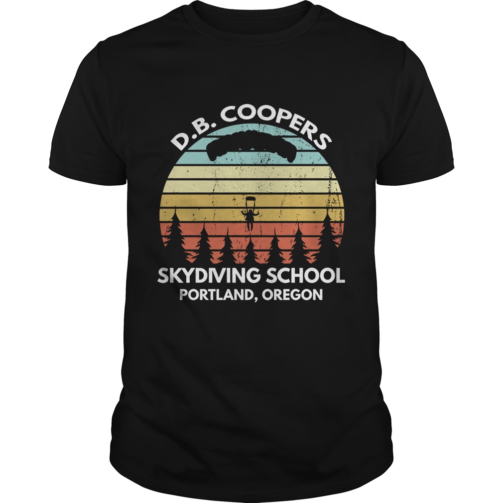 Vintage D B Coopers Skydiving school portland oregon shirt