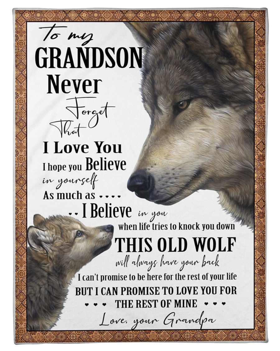 Wolf To My Grandson Blanket