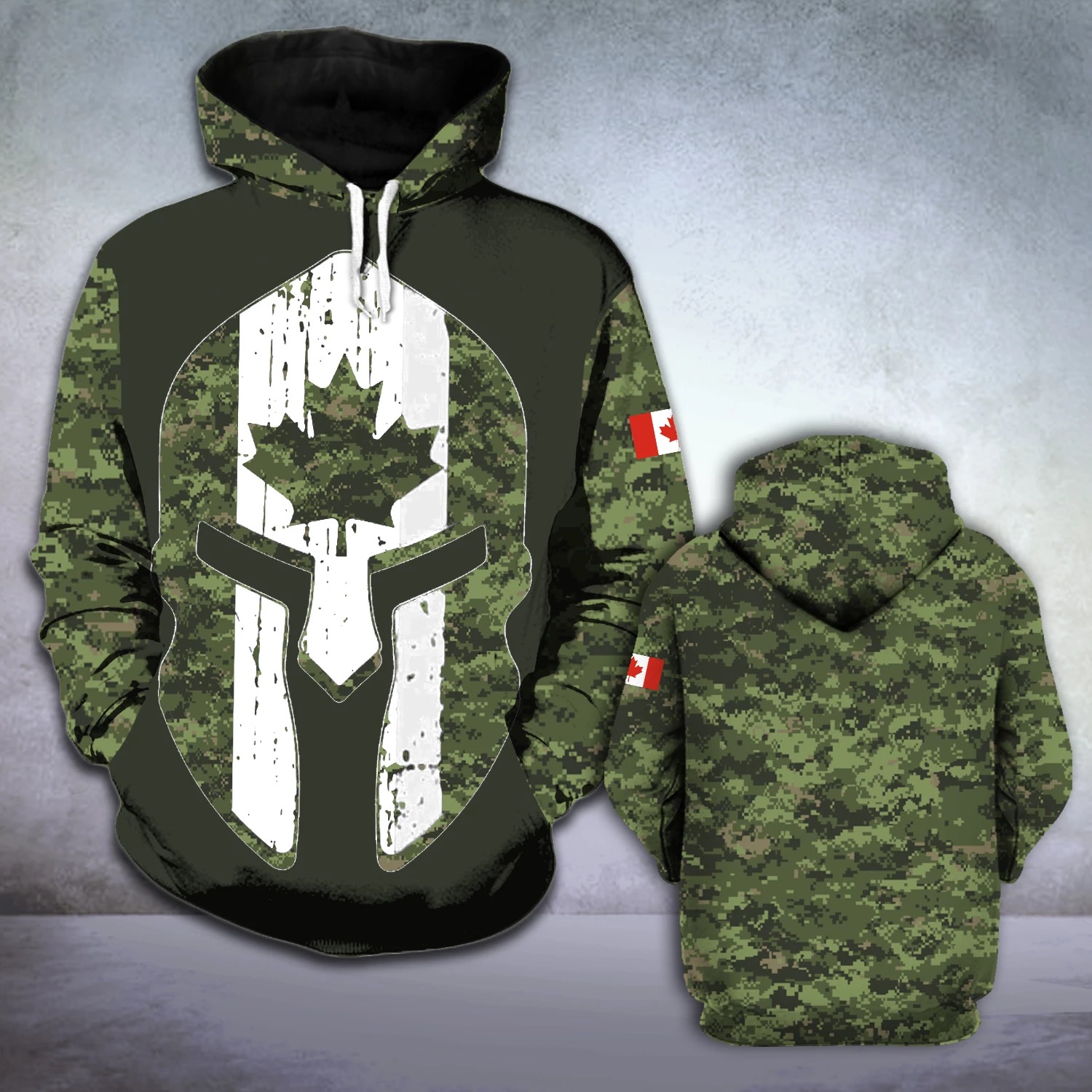 Canadian Army camo 3d hoodie