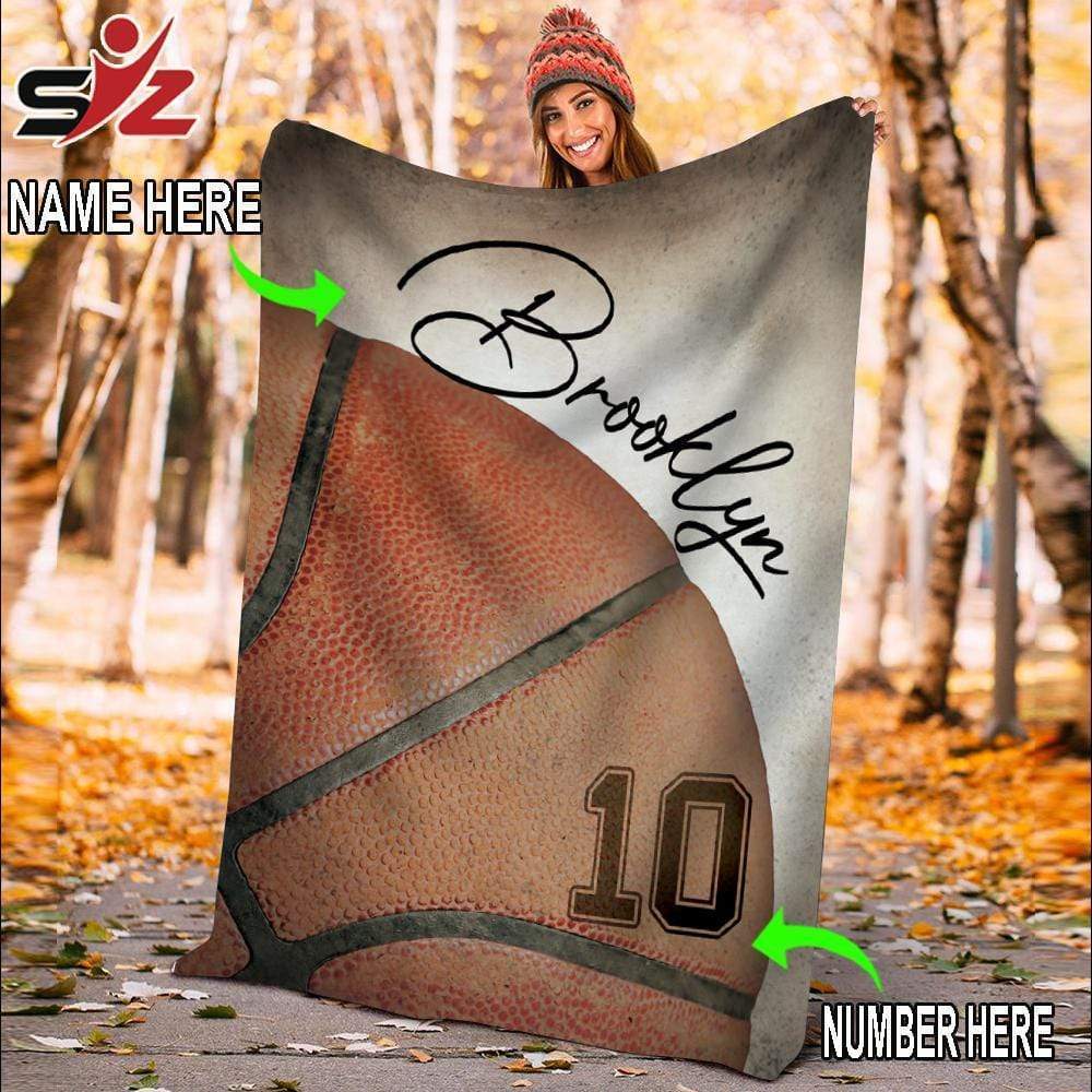 Custom blankets basketball name and number – maria