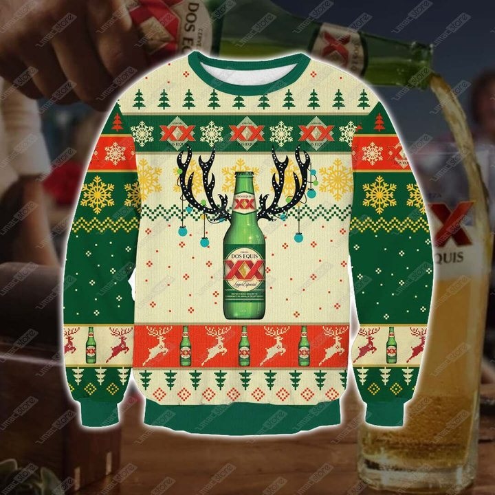 Dos equis beer full printing ugly christmas sweater 1