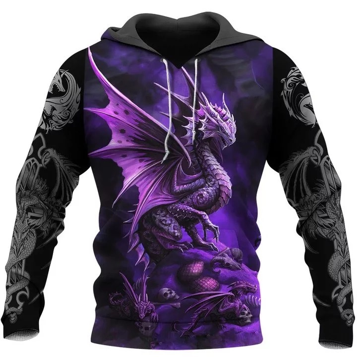 Dungeons and dragons all over printed hoodie