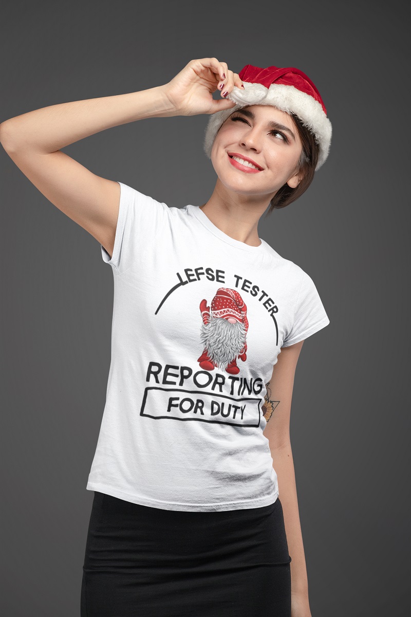 Lefse tester reporting for duty shirt, hoodie, tank top – pdn