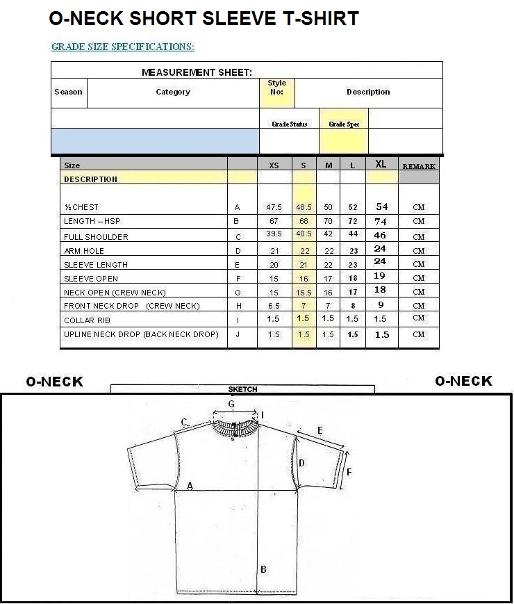 Measurement Sheet-O-neck-ShortSleeve-XS-XL-mdfd