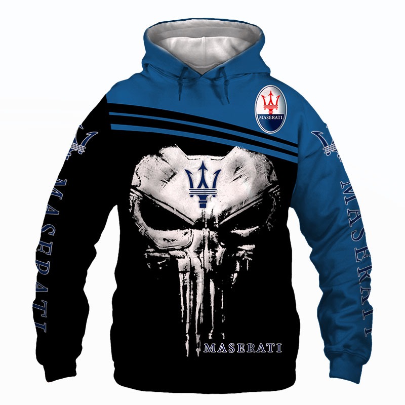 Punisher Skull Maserati 3d hoodie