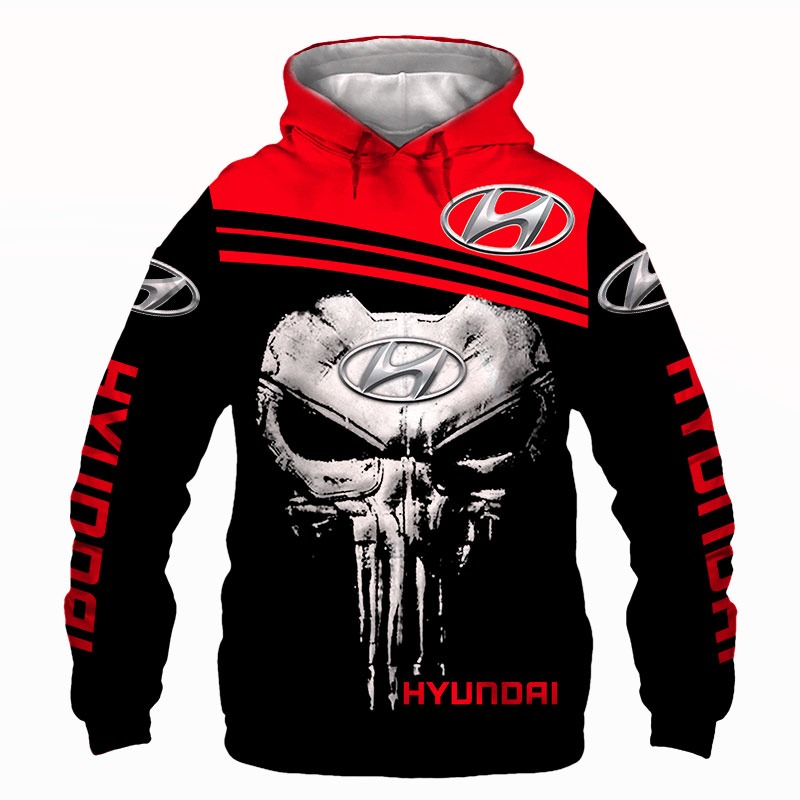 Punisher Skull hyundai 3d hoodie