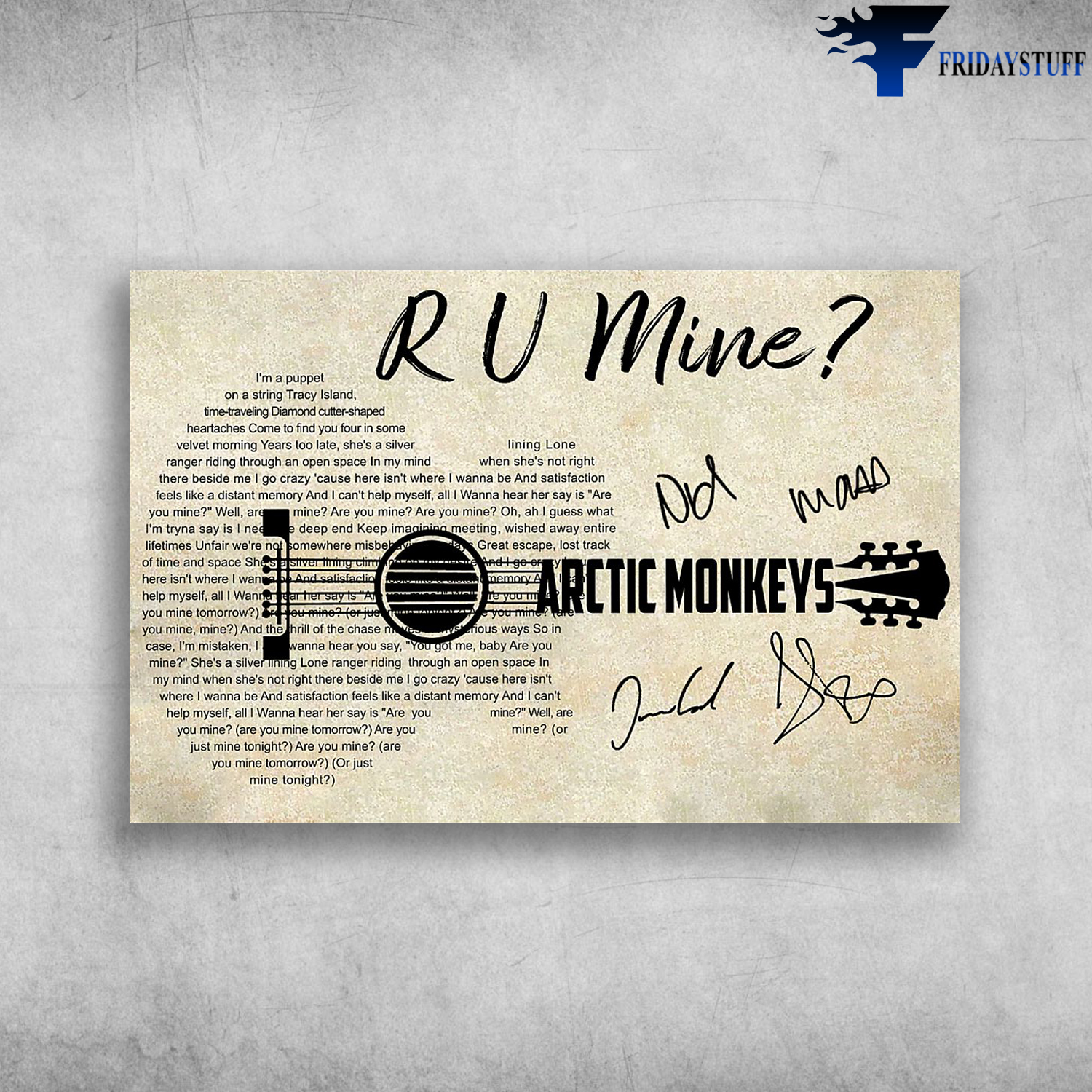 R U Mine Arctic Monkeys I’m A Puppet On A String Tracy Island poster – tml