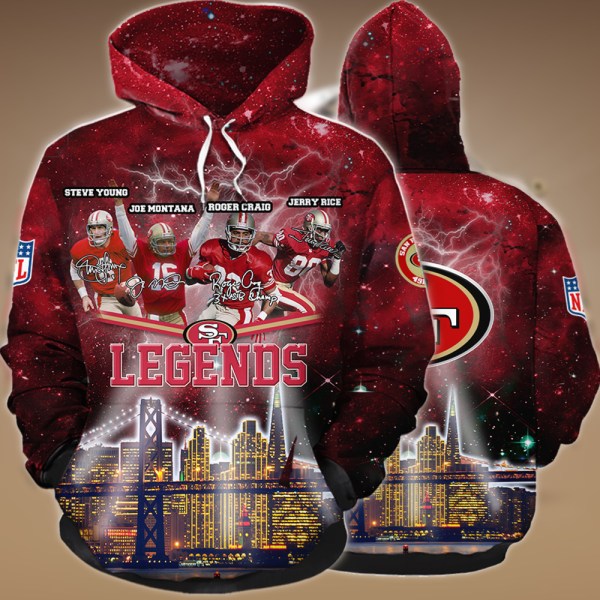 San Francisco 49ers Legends 3D Hoodie