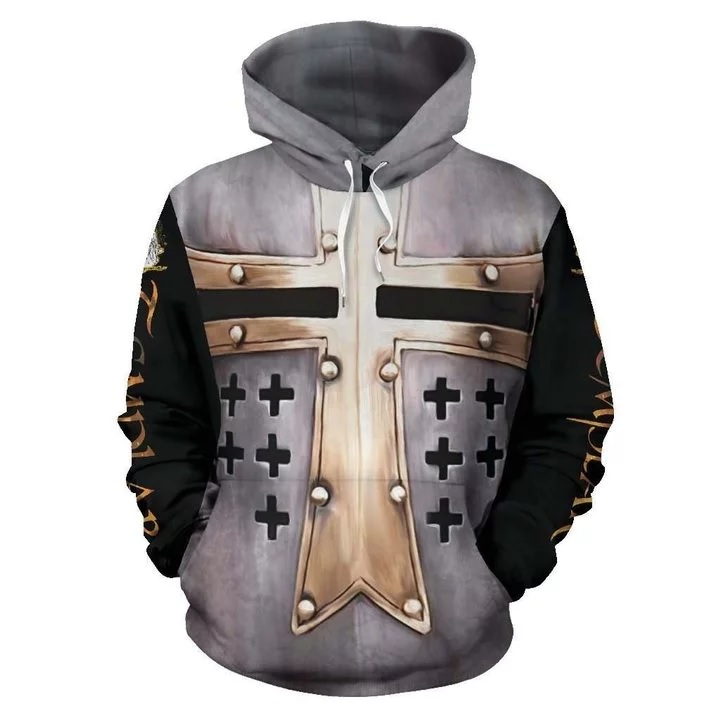 Templar cross viking all over print hoodie 2