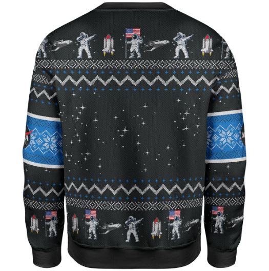 Trump Maga Space Force Christmas Sweater back