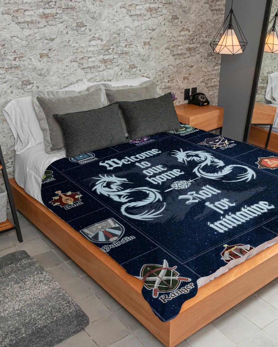 Welcome to our home dungeons and dragons fleece blanket – maria