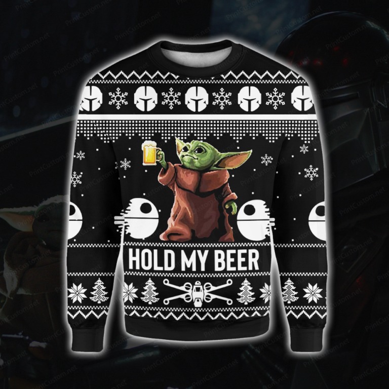 Yoda hold my beer 3d sweater
