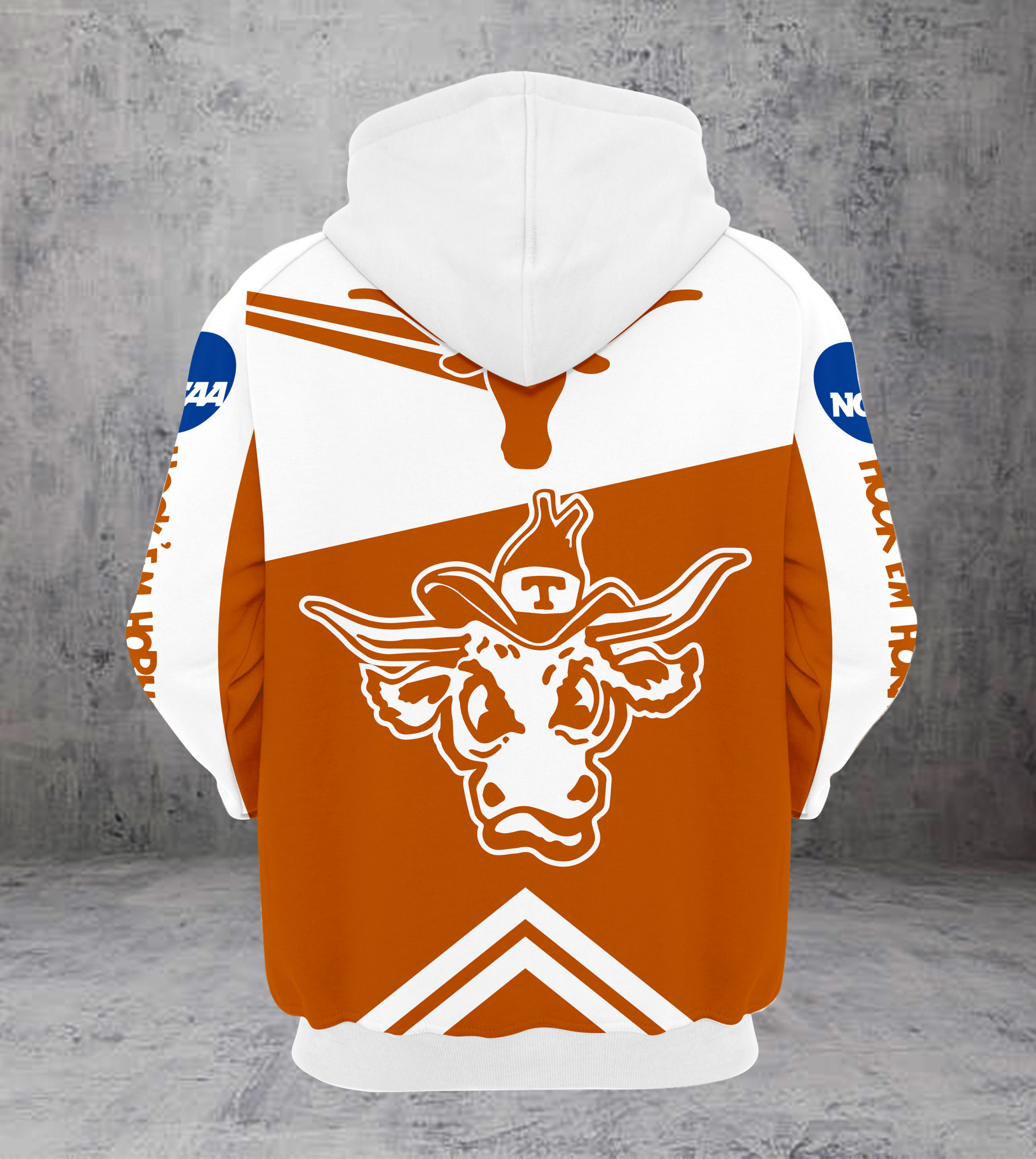2019 alamo bowl champions texas longhorns all over printed hoodie - back
