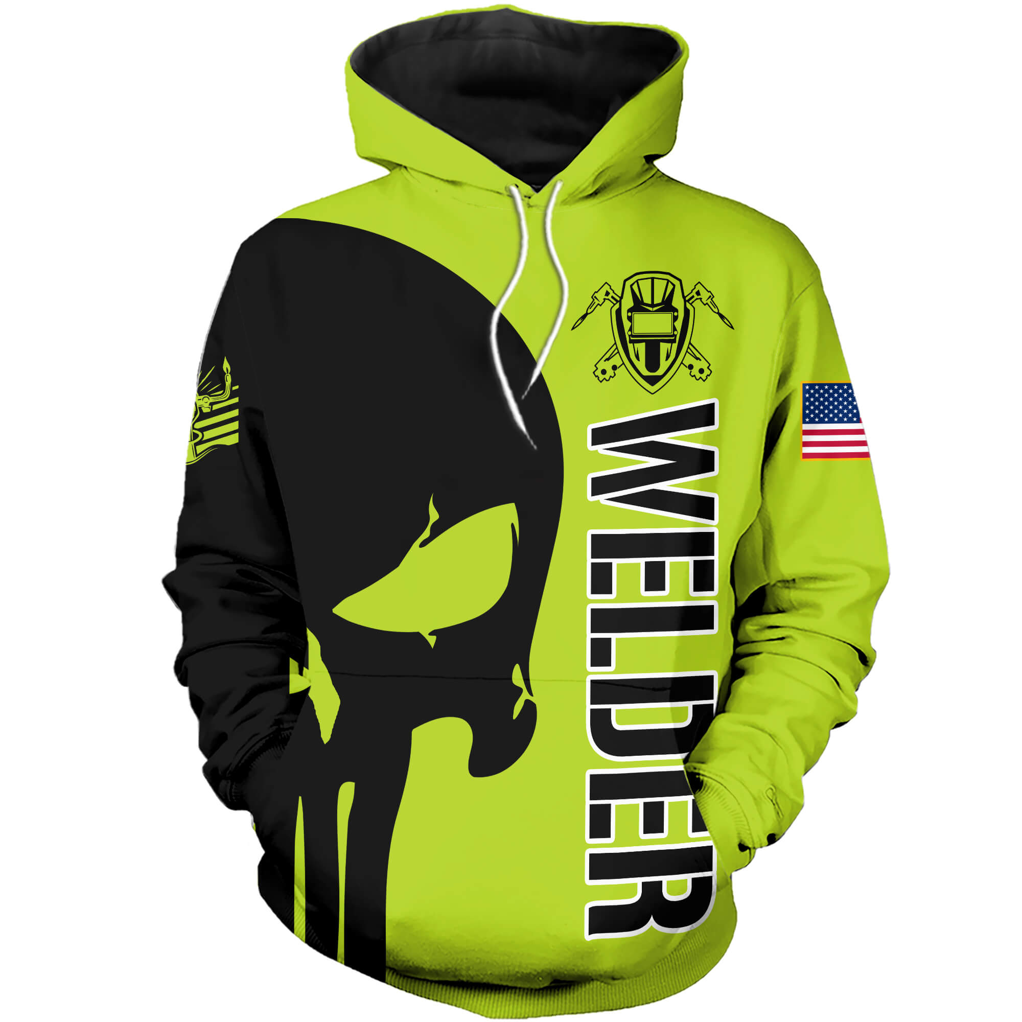3D Printed Welder Punisher Skull T-shirt and Sweatshirt – HOTHOT 220120