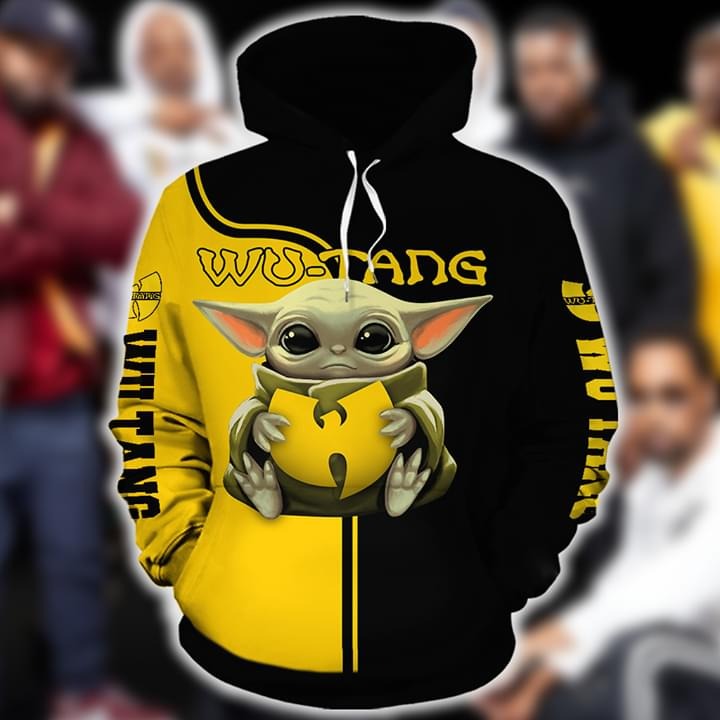 Baby Yoda Wu tang cland over print hoodie 3d