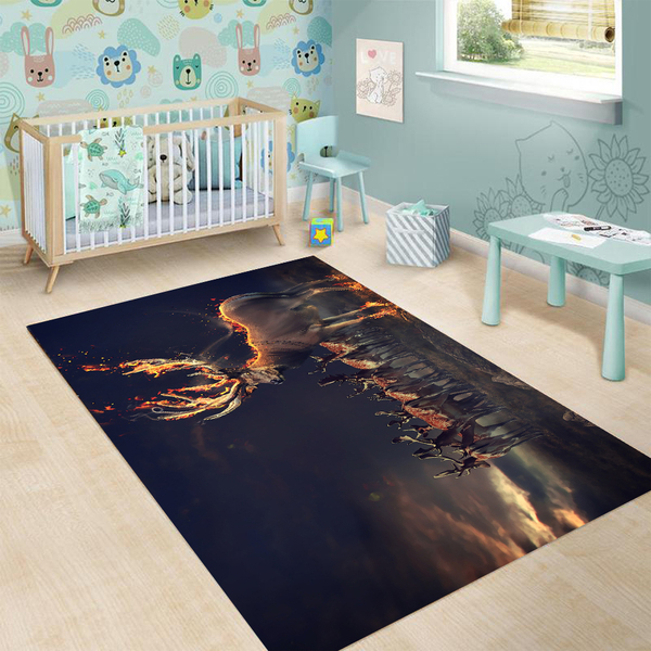 Fire all over printed rug – maria