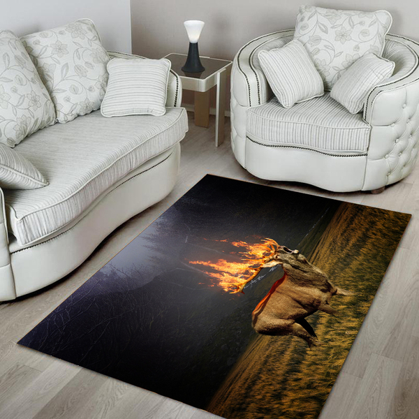 Flame all over printed rug – maria