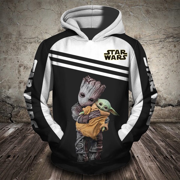 Groot Baby Yoda over print hoodie 3d – BBS