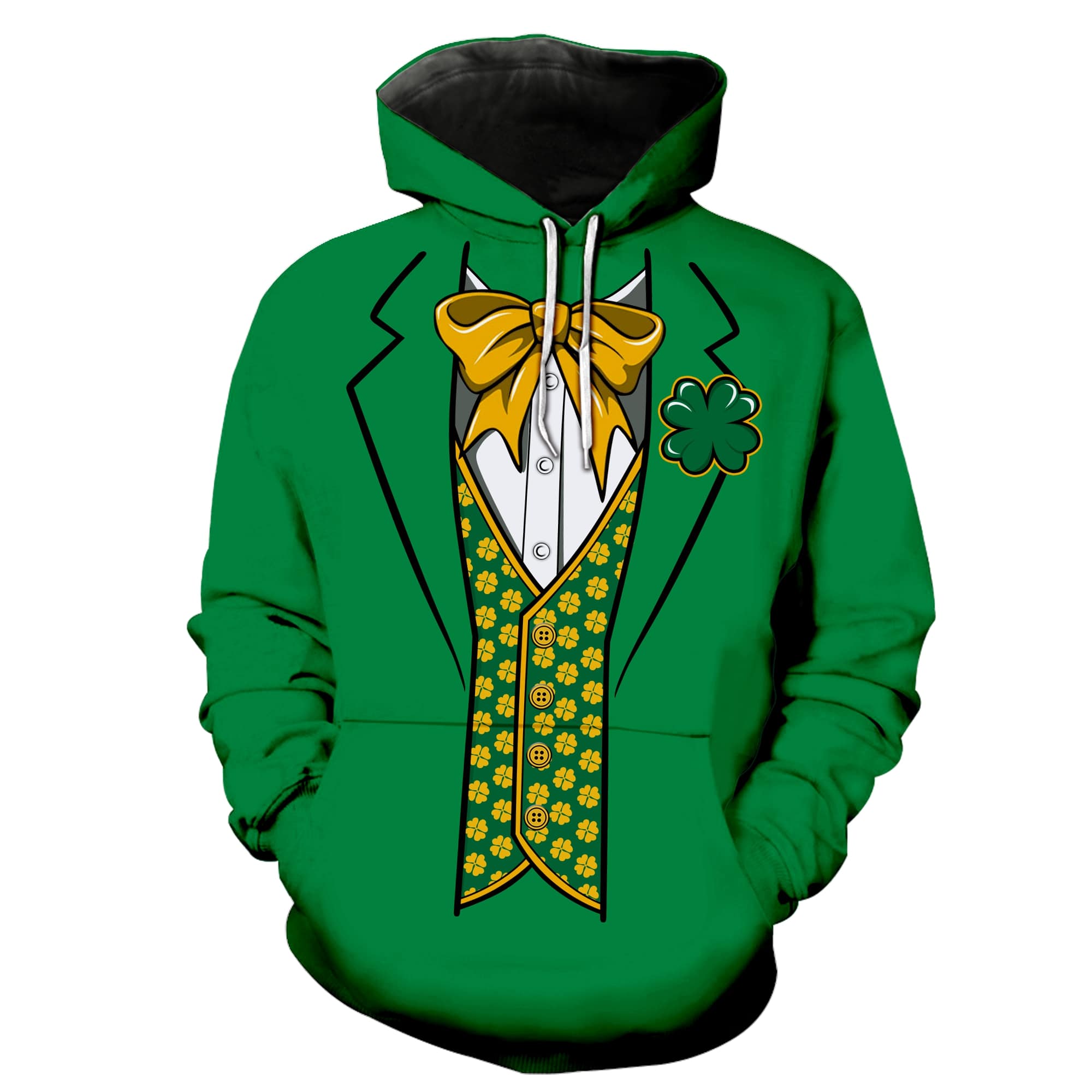 Irish saint patrick's day groot full printing hoodie