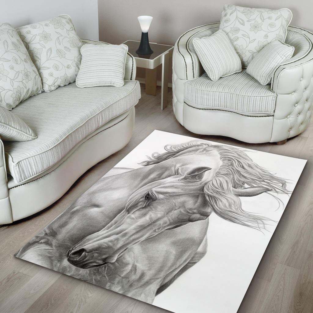 Love horse all over printed rug – maria