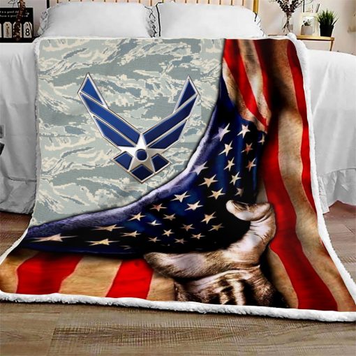 US Air Force American Flag Quilt Blanket – Saleoff 0701205