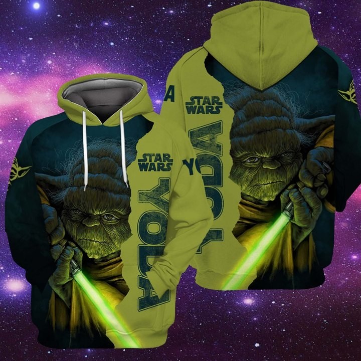Star wars baby yoda full over print hoodie