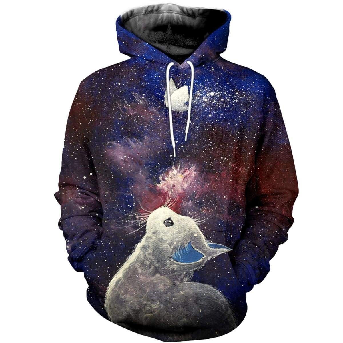 The butterfly soul of cat all over print hoodie