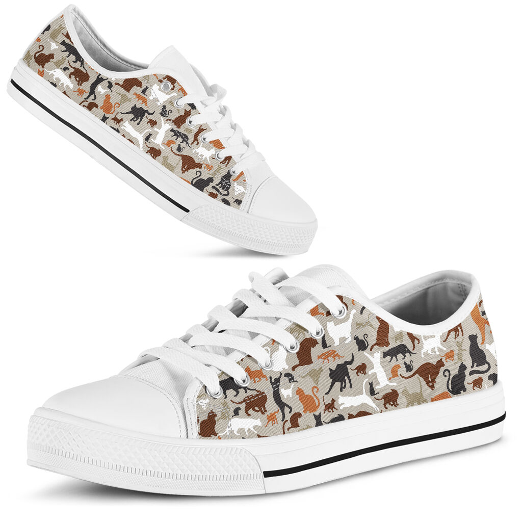 All Cats Pattern SK Low Top – Teasearch3D 100220