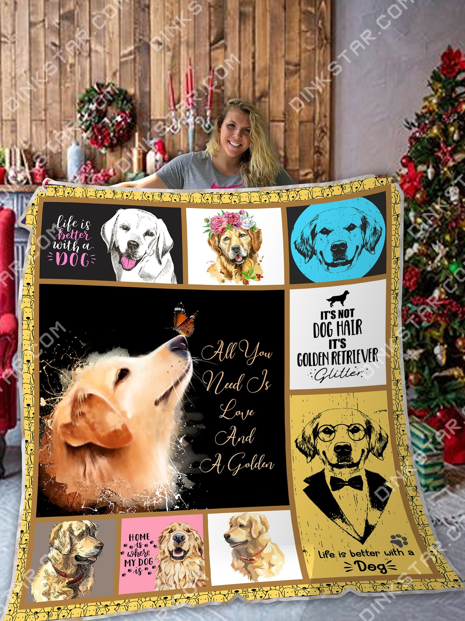 All you need is love and a golden retriever blanket – maria