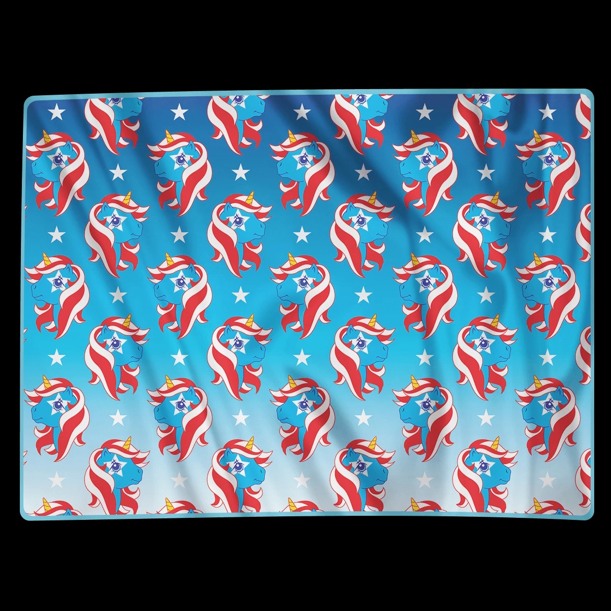 American 4th of july unicorn blanket 1