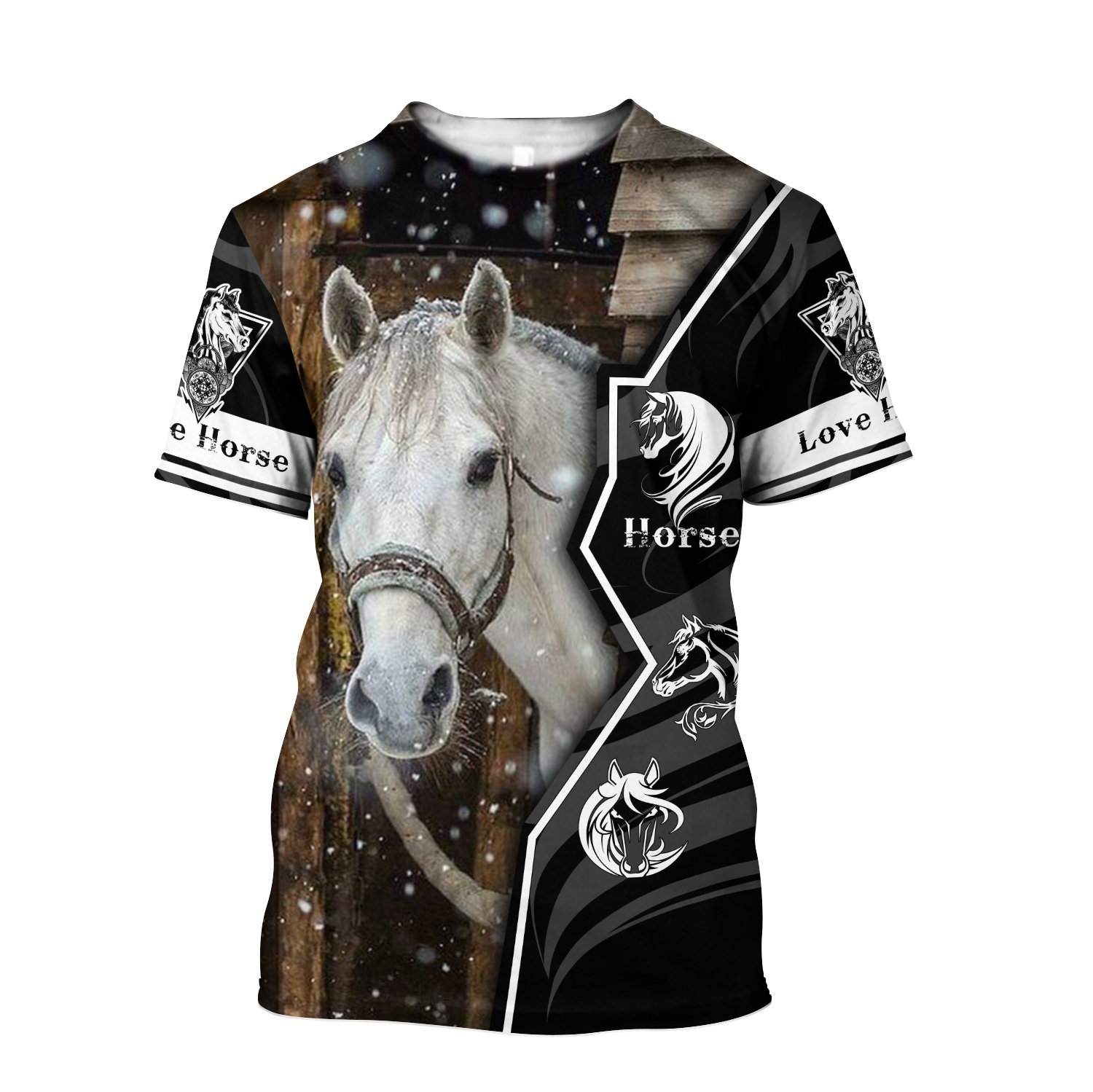 Beautiful Love Horse 3D All Over Printed T-shirt
