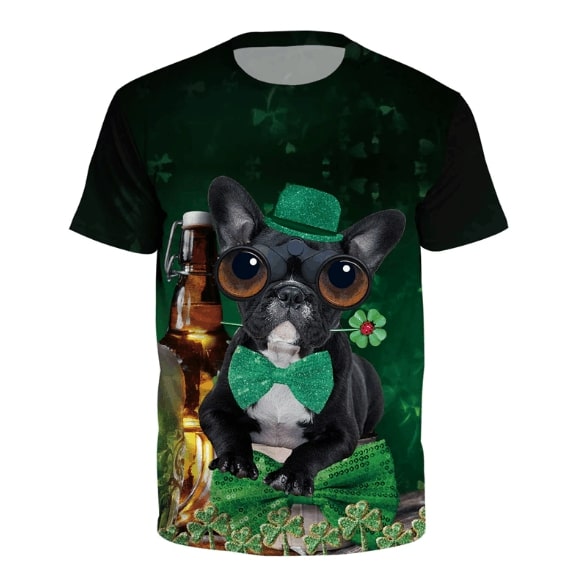 French bulldog saint patrick’s day full printing shirt – maria