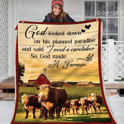 God looked down on his planned paradise so God made a farmer blanket 1