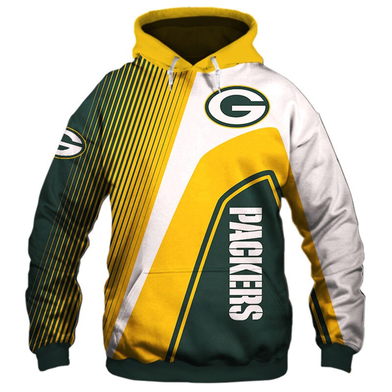 Green Bay Packers stripes 3d hoodie – Tagotee