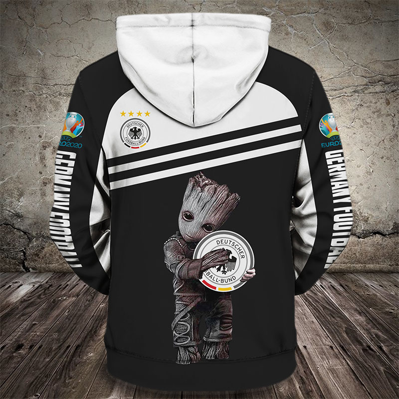 Groot hold germany national football full printing hoodie - back